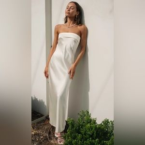 Strapless Satin Dress